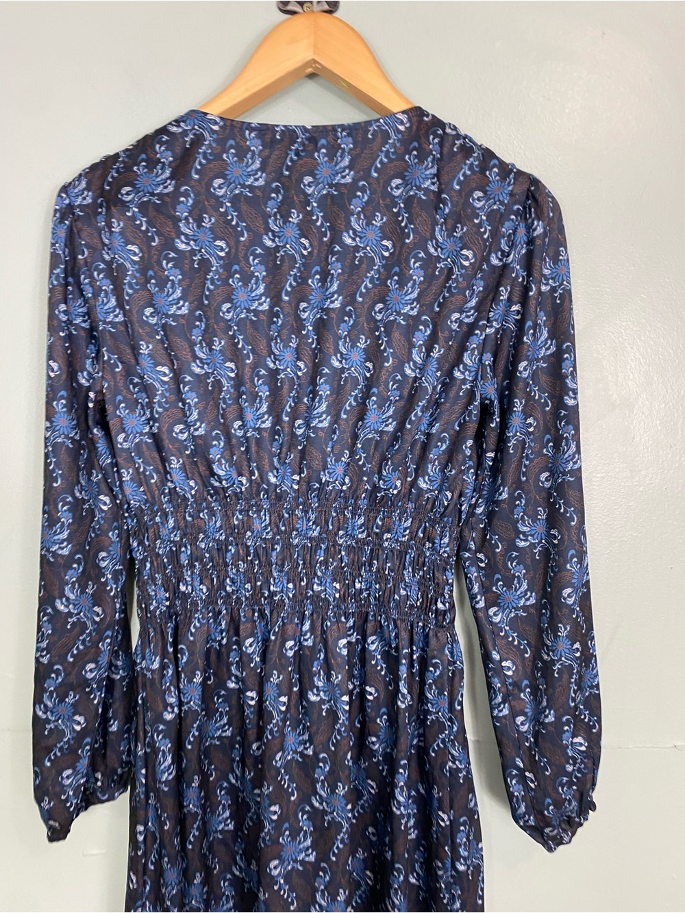 Hill House The Rosely Dress Floral Blue Maxi Medium - Picture 7 of 7